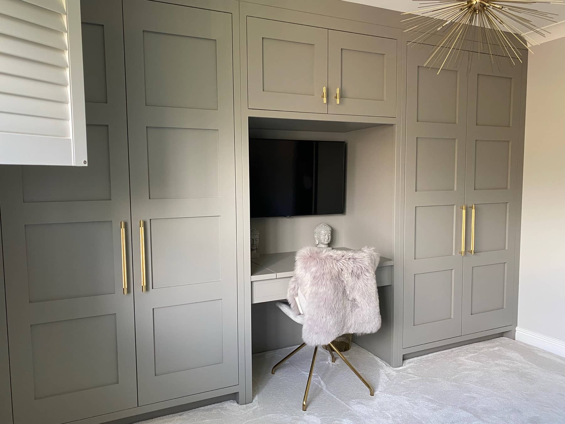 Master bedroom with fitted wardrobes
