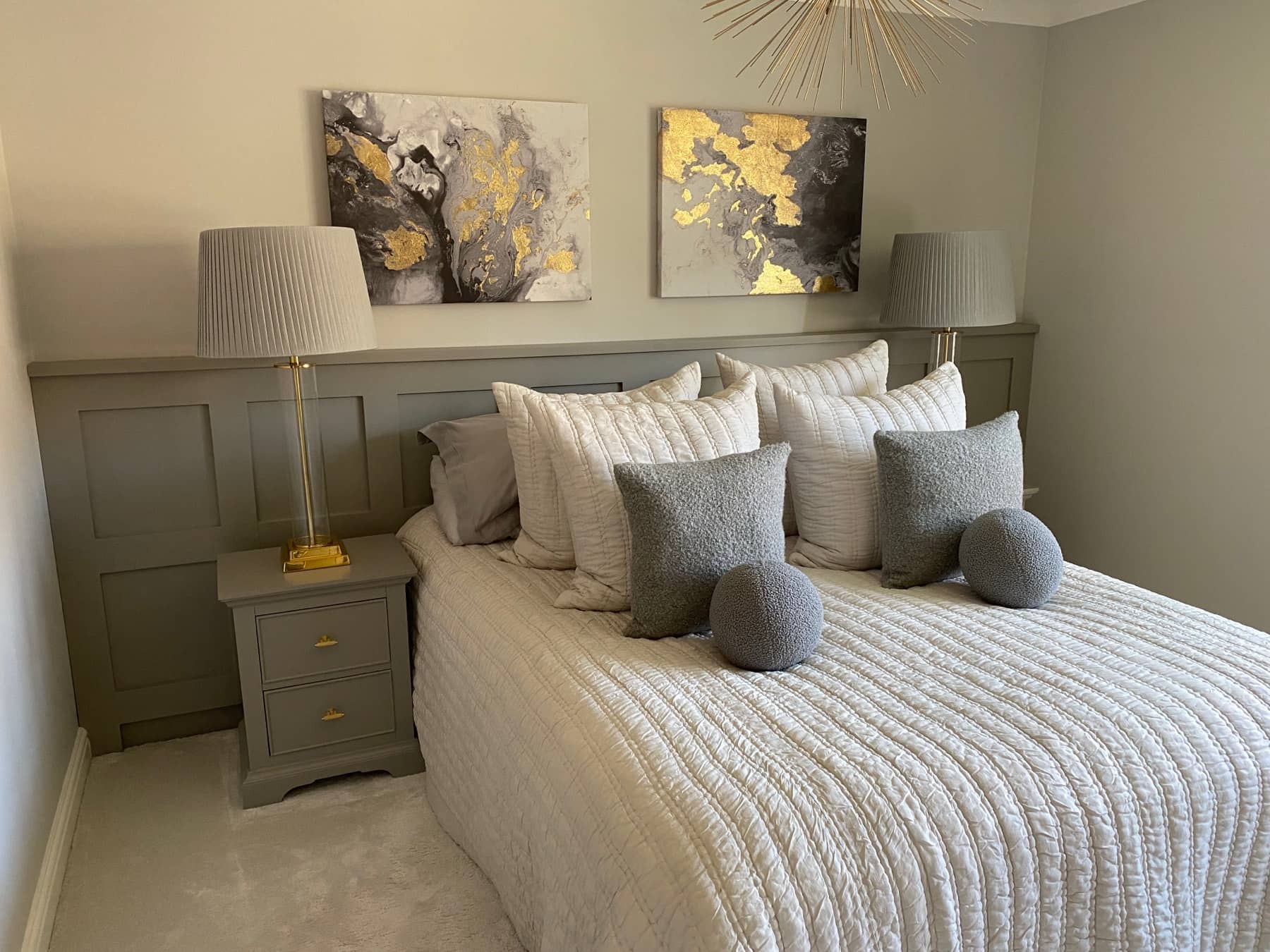 Fitted bedroom with integrated storage