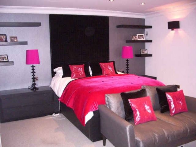 Luxury bedroom with integrated lighting
