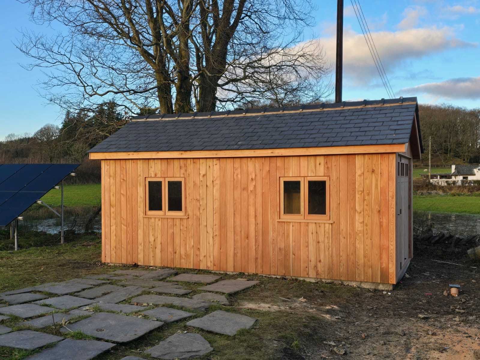 Oak-framed garage or carport by Woodstyle Joinery