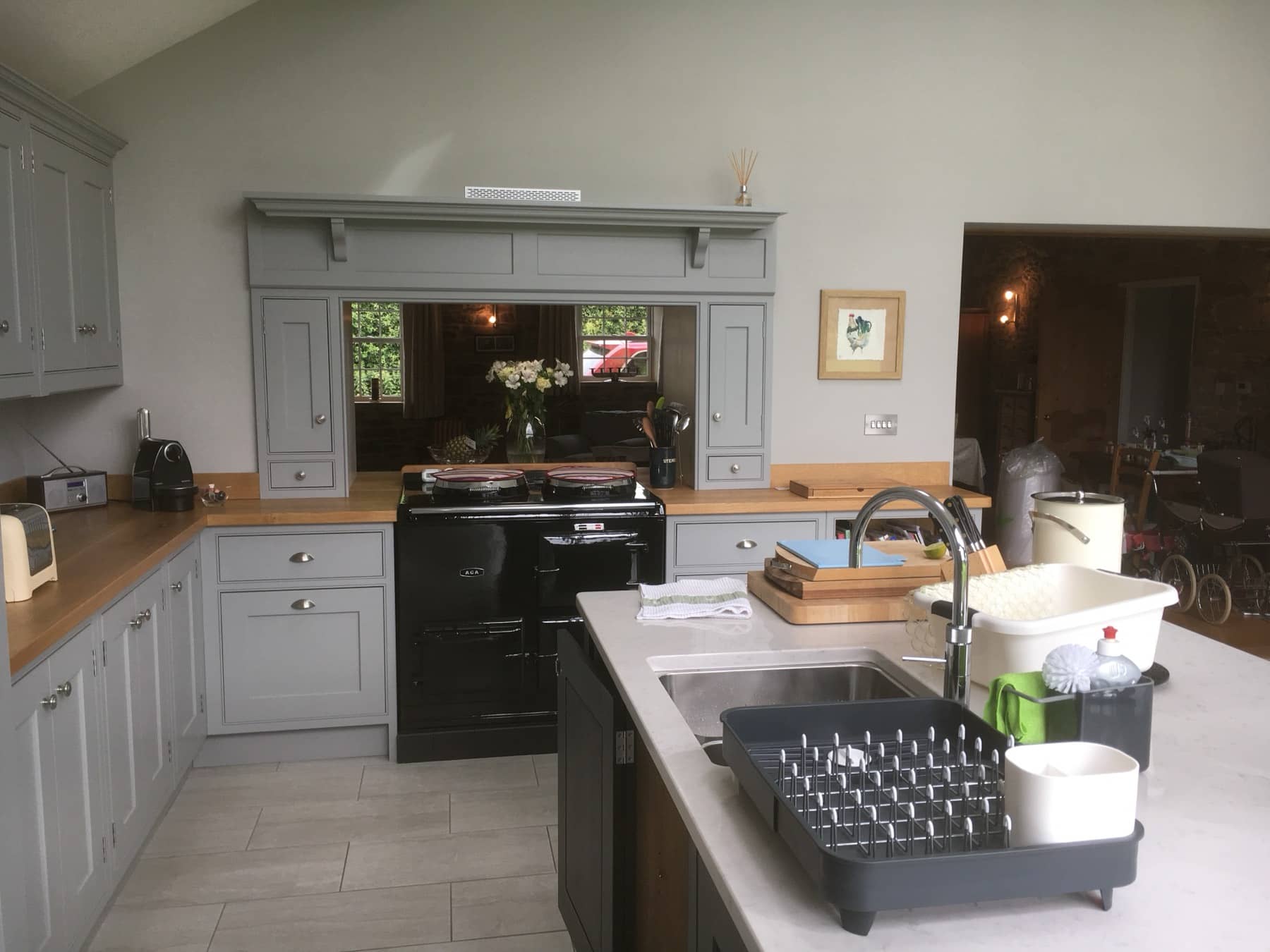 Painted kitchen cabinetry