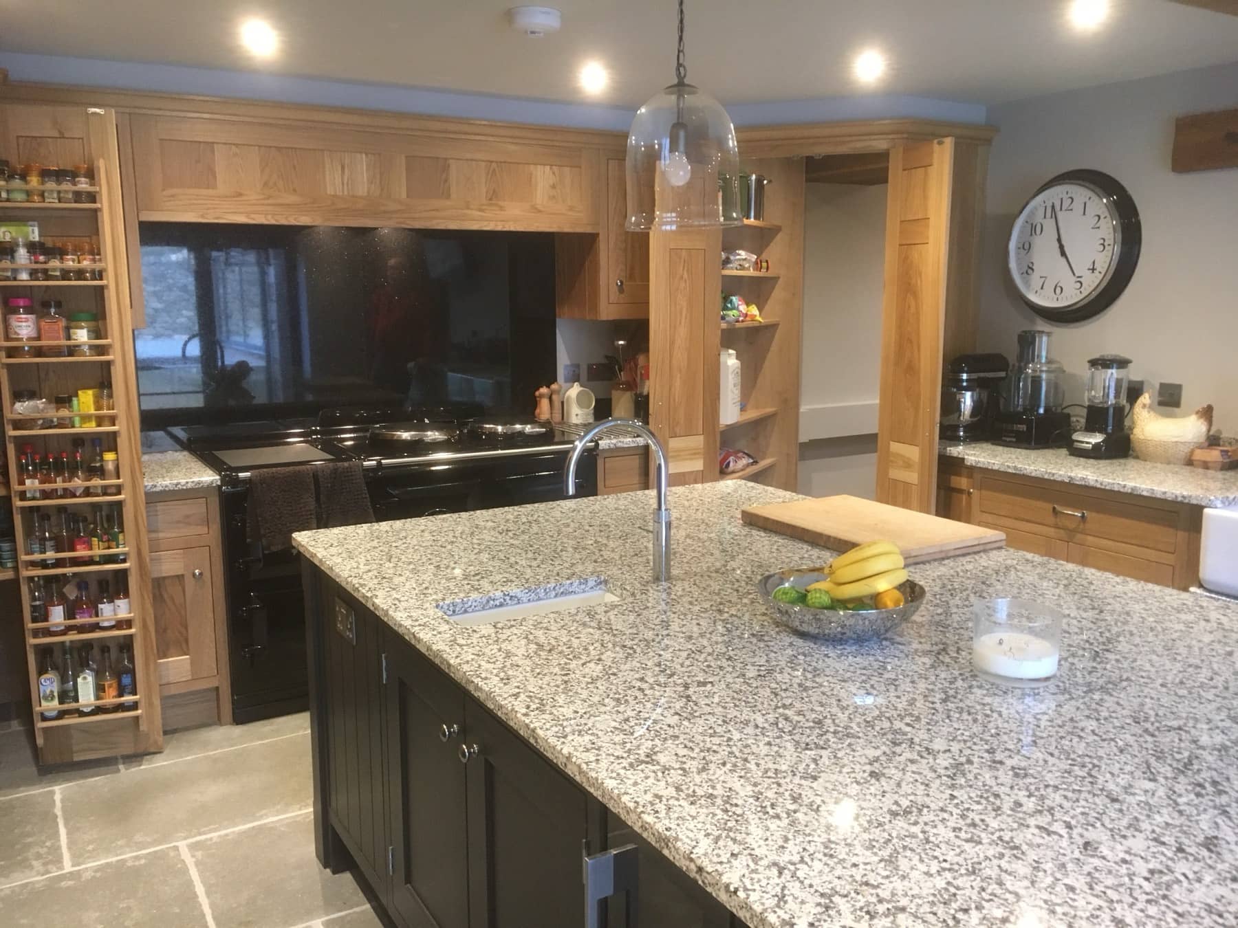 Kitchen with oak accents