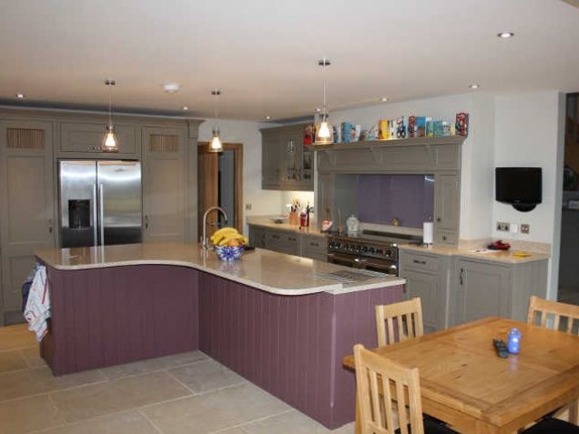 Open-plan kitchen with island