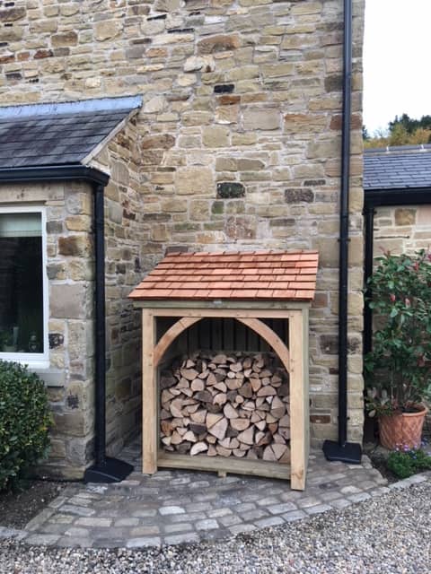 Handcrafted timber log store in Carlisle, Cumbria