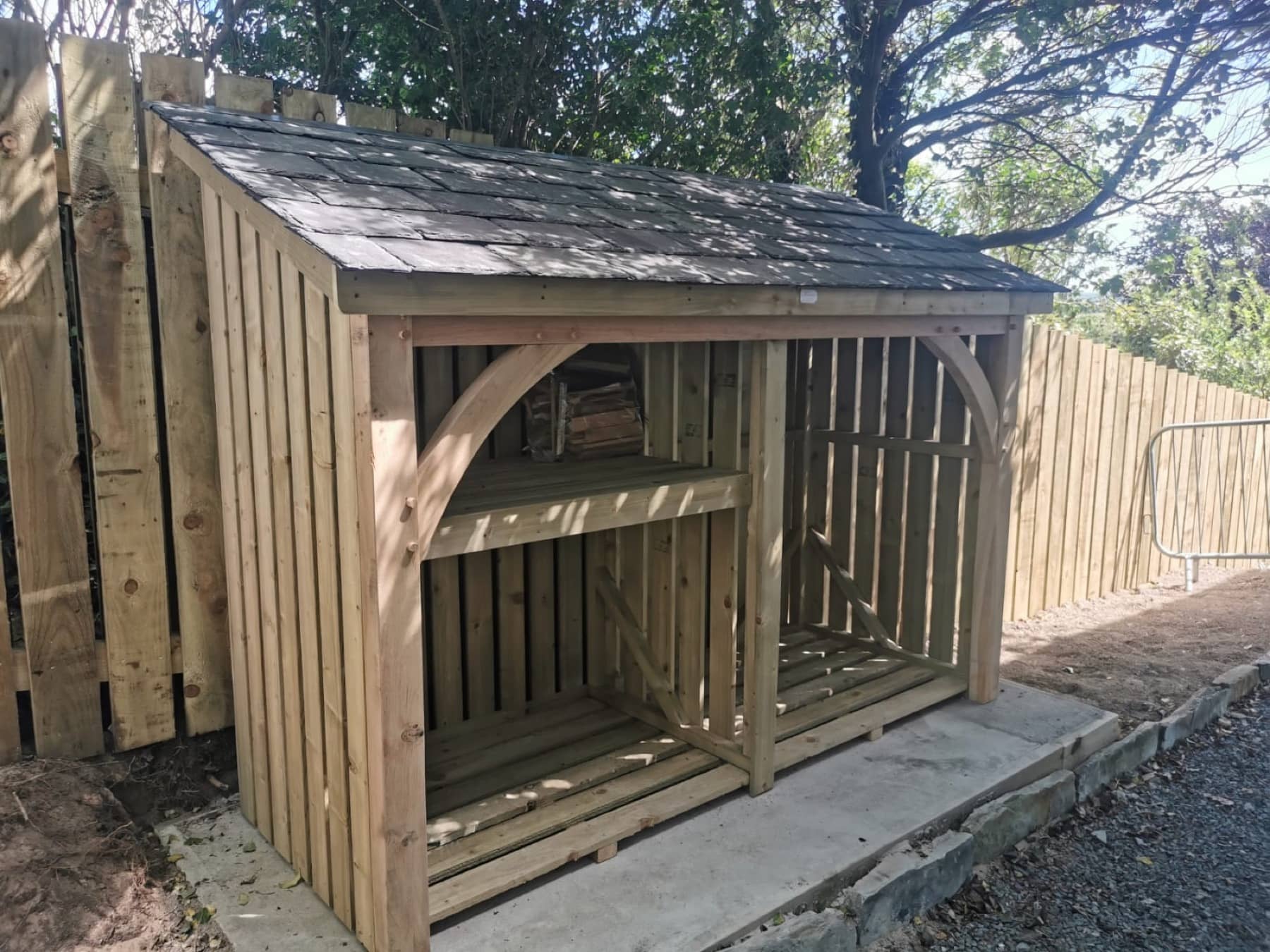 Handcrafted timber log store in Carlisle, Cumbria