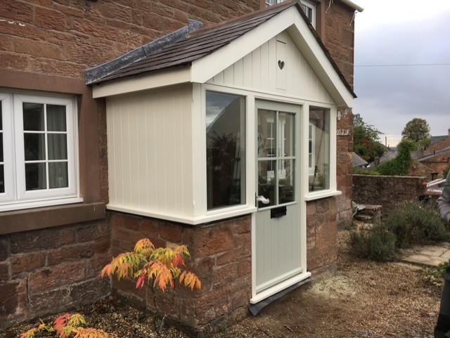 Handcrafted timber porch in Carlisle, Cumbria
