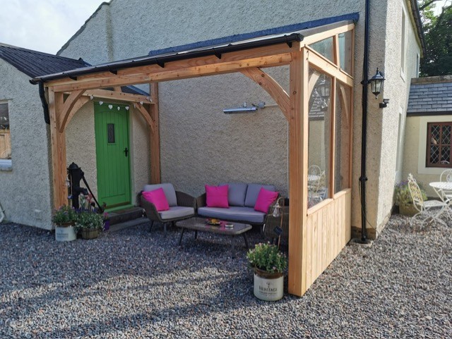 Handcrafted timber porch in Carlisle, Cumbria