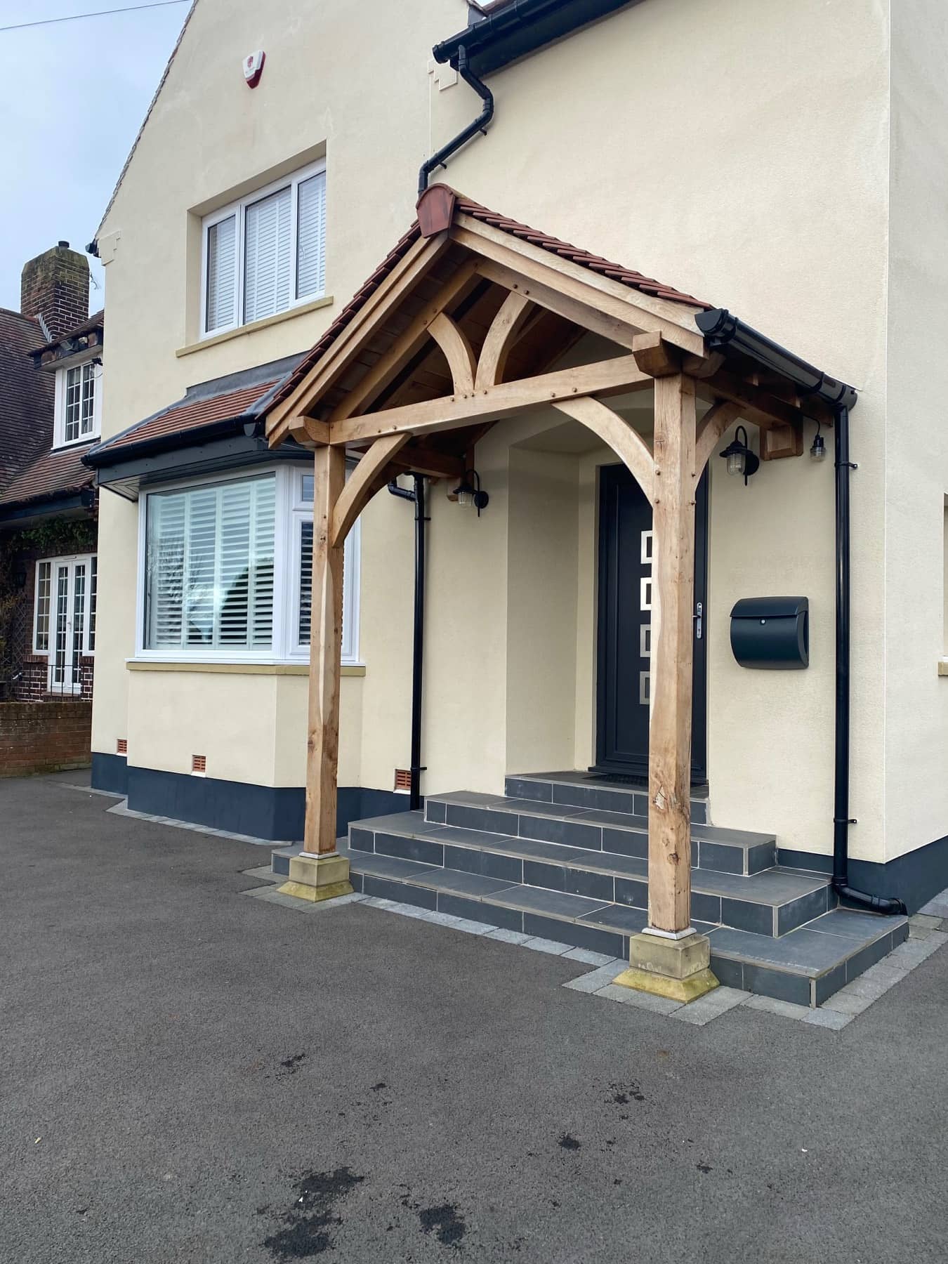 Handcrafted timber porch in Carlisle, Cumbria