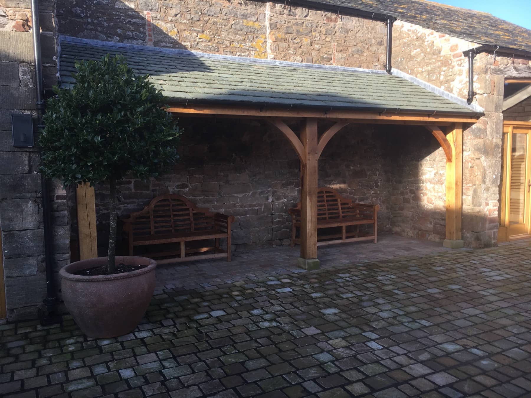 Handcrafted timber porch in Carlisle, Cumbria
