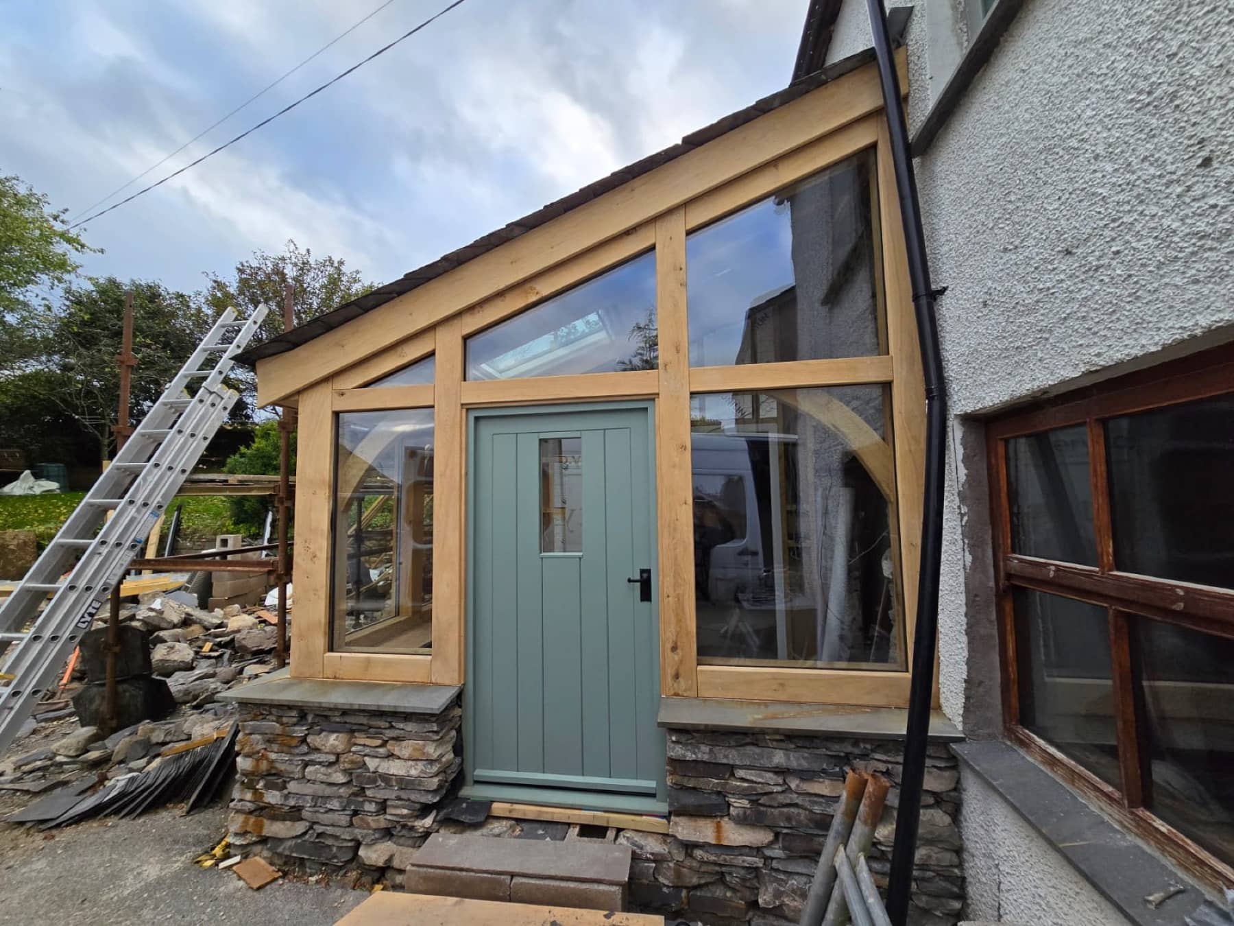Handcrafted timber porch in Carlisle, Cumbria