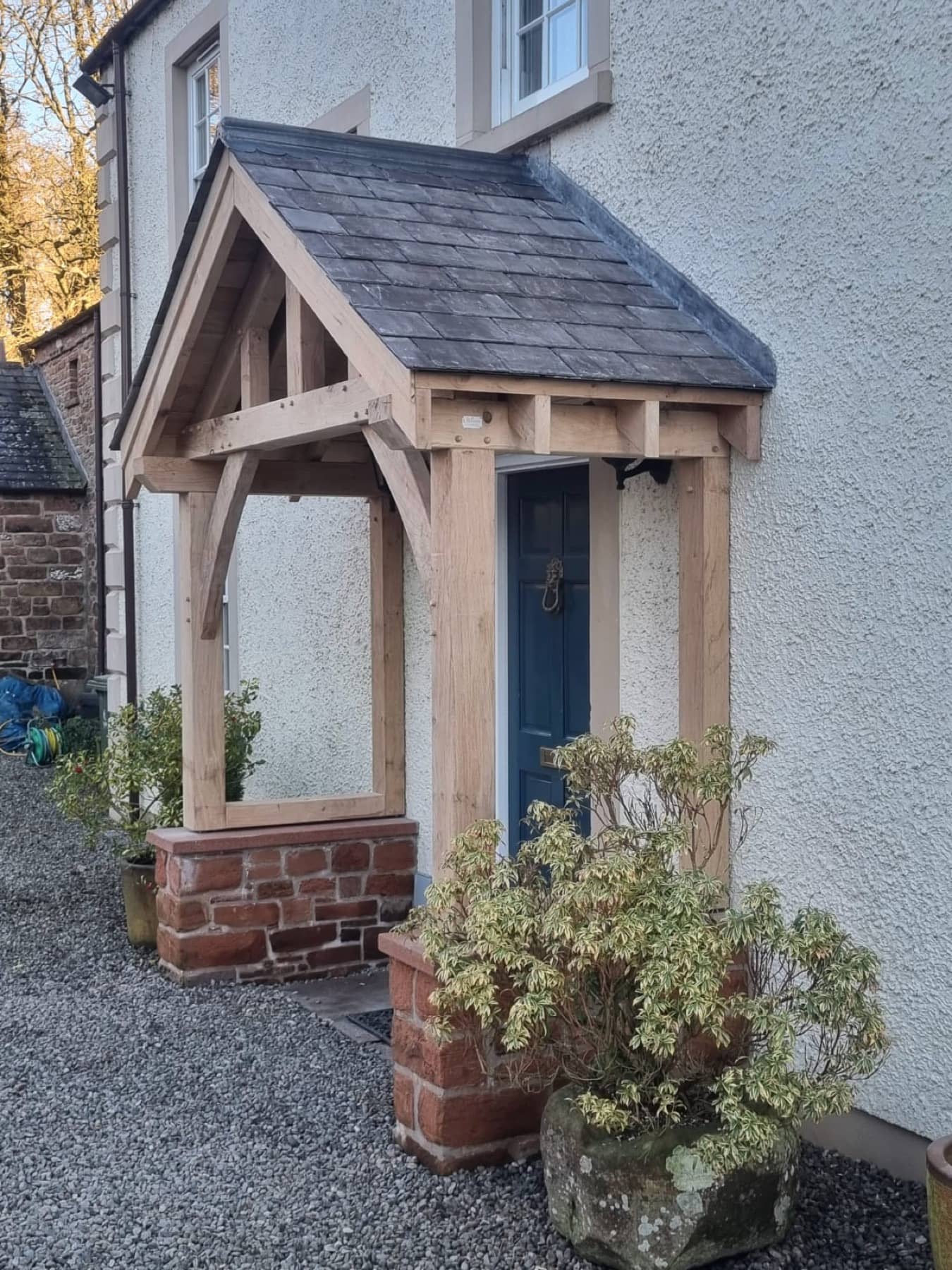 Handcrafted timber porch in Carlisle, Cumbria